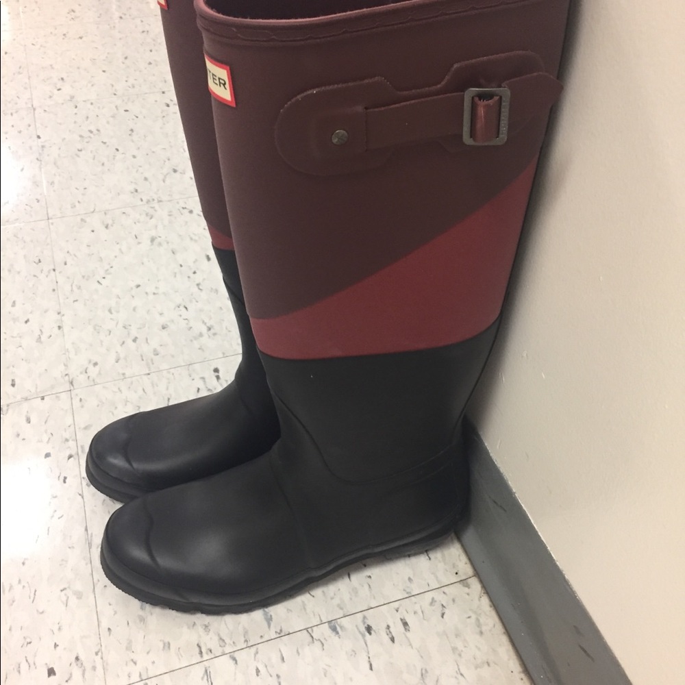 HUNTER 3 tone Tall Rain Boots - Picture 2 of 6